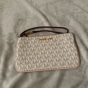 Michael Kors Cream Wristlet